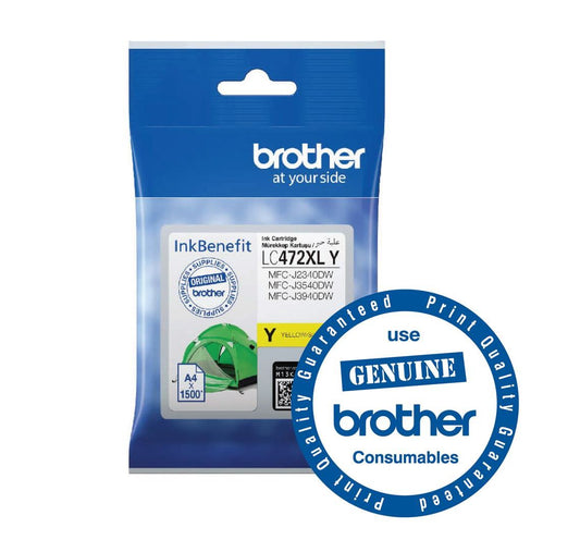 Brother LC472XL-Y High Yield Yellow Ink Cartridge