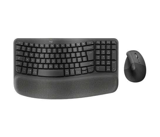 Logitech Wave Keys and Lift - Wireless Keyboard and Mouse - Graphite - Bluetooth