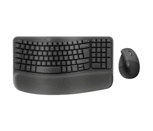 Logitech Wave Keys and Lift - Wireless Keyboard and Mouse - Graphite - Bluetooth