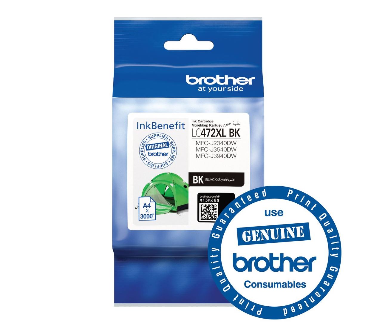 Brother LC472XL-BK High Yield Black Ink Cartridge