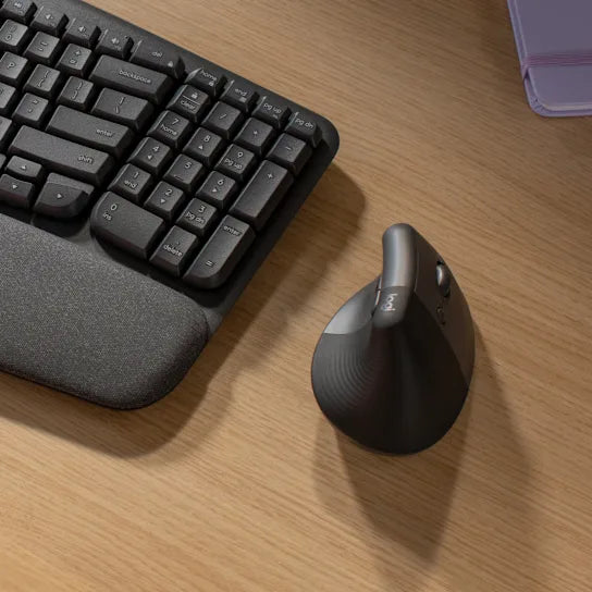 Logitech Lift - Wireless Ergonomic Mouse - Graphite