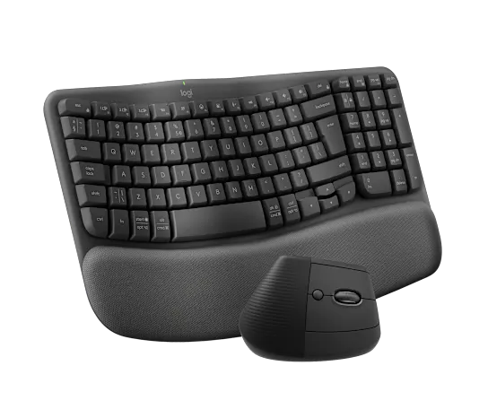 Logitech Wave Keys and Lift - Wireless Keyboard and Mouse - Graphite - Bluetooth