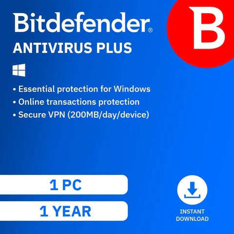 Bitdefender Anti-Virus Plus 1 Device 1-Year Subscription