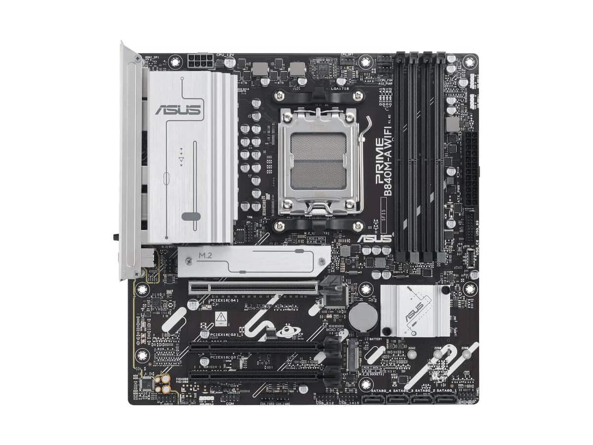 ASUS | PRIME B840M | A WIFI Motherboard | AM5 | DDR5 | Micro | ATX | WiFi 6E