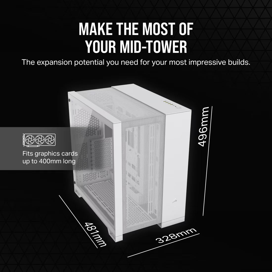 Orsair | 4000D Airflow ATX | Mid-Tower Case | CC-9011260-WW | Tempered Glass | High Airflow | Gaming PC Case