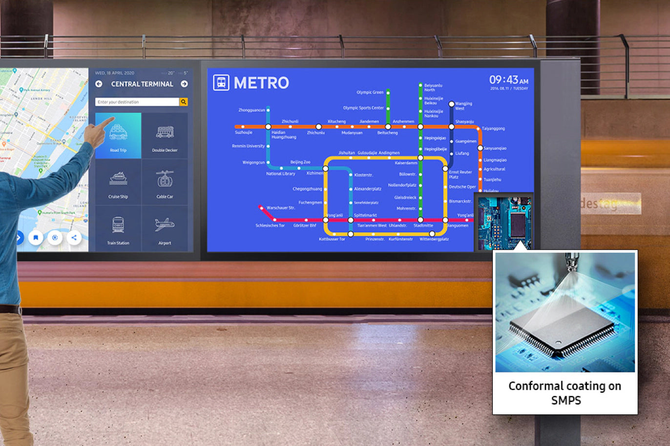 Samsung 32" | Touch Digital Signage Display | Full HD | 300 Nit | 16/7 Commercial Screen with SSSP 6