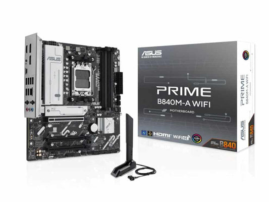 ASUS | PRIME B840M | A WIFI Motherboard | AM5 | DDR5 | Micro | ATX | WiFi 6E